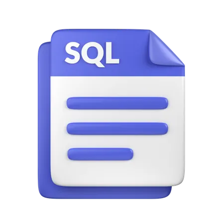 Archivo sql  3D Icon