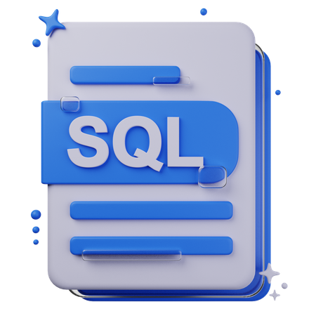 Archivo sql  3D Icon