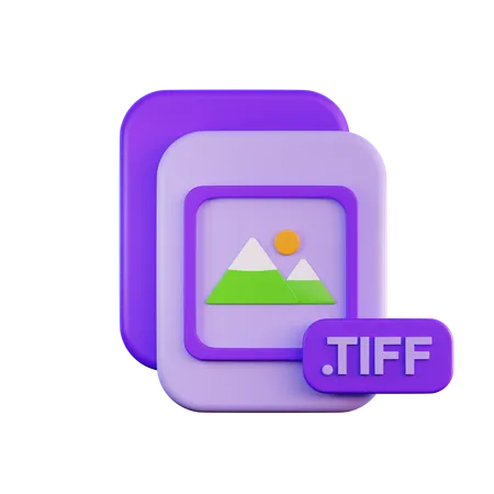 Archivo tiff  3D Icon