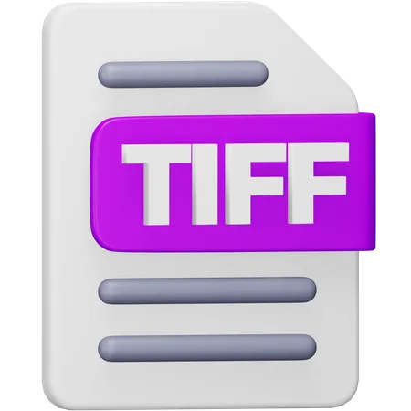 Archivo tiff  3D Icon