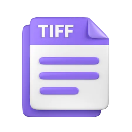 Archivo tiff  3D Icon