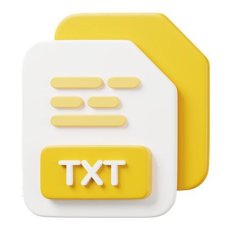 Archivo de texto  3D Icon