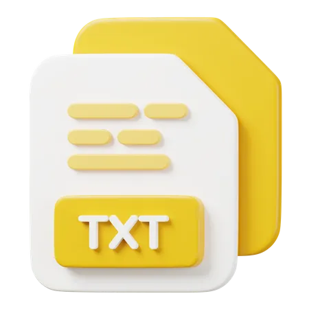 Archivo de texto  3D Icon