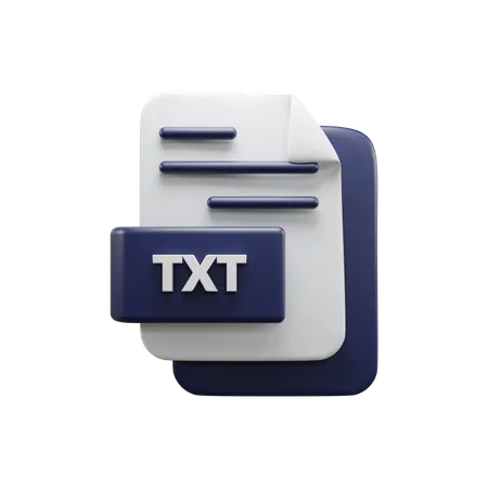 Archivo de texto  3D Icon