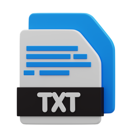 Archivo de texto  3D Icon