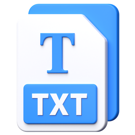 Archivo de texto  3D Icon