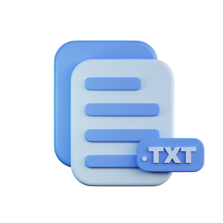 Archivo de texto  3D Icon