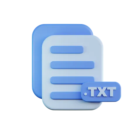 Archivo de texto  3D Icon