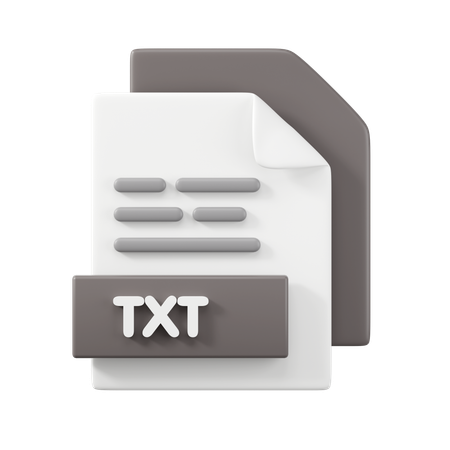 Archivo de texto  3D Icon