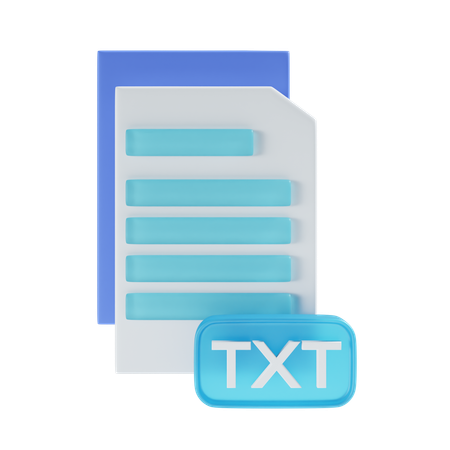 Archivo de texto  3D Icon