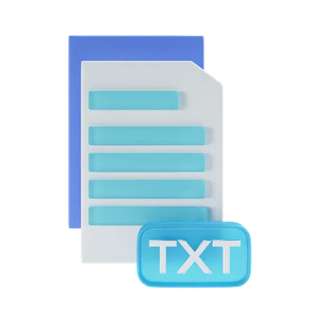 Archivo de texto  3D Icon