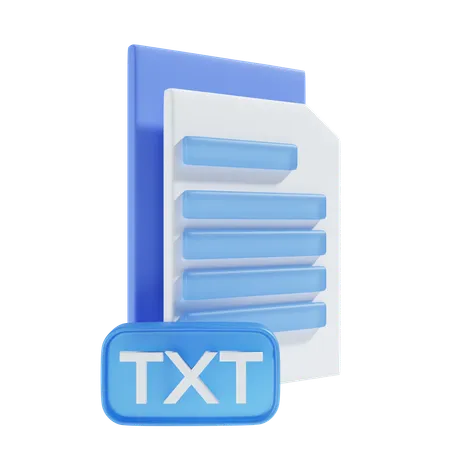 Archivo de texto  3D Icon