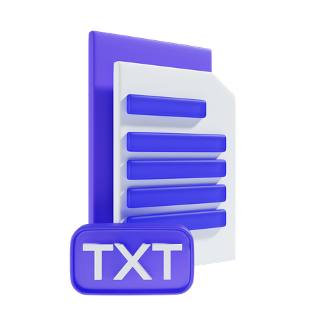 Archivo de texto  3D Icon