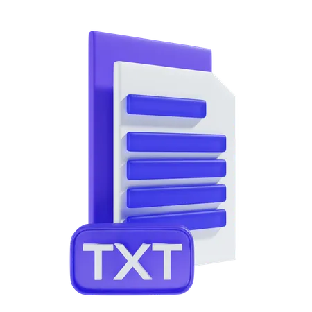 Archivo de texto  3D Icon