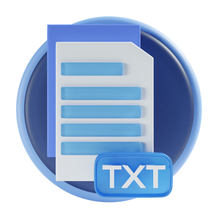 Archivo de texto  3D Icon