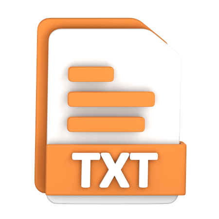 Archivo de texto  3D Icon