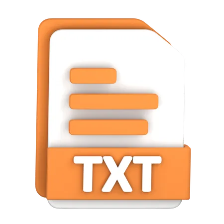 Archivo de texto  3D Icon