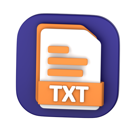 Archivo de texto  3D Icon