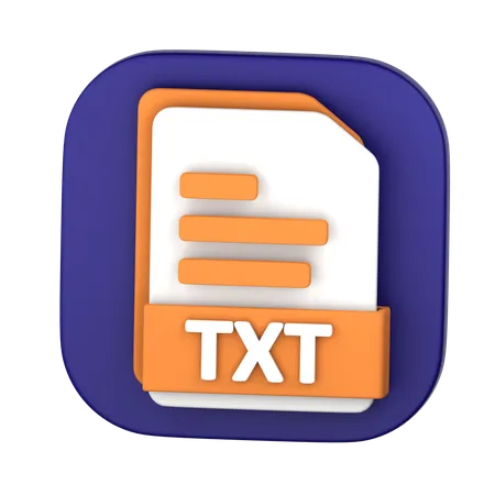 Archivo de texto  3D Icon