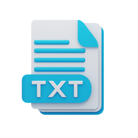 Archivo de texto  3D Icon