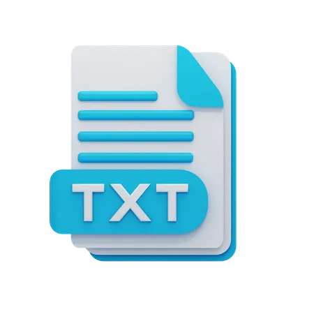 Archivo de texto  3D Icon