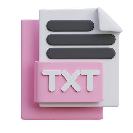 Archivo de texto  3D Icon