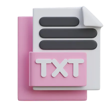 Archivo de texto  3D Icon