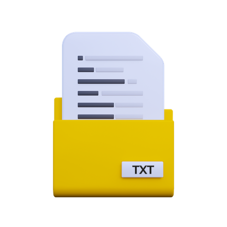 Archivo de texto  3D Icon