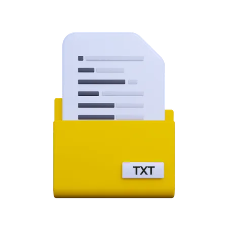 Archivo de texto  3D Icon