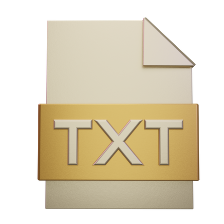 Archivo de texto  3D Icon