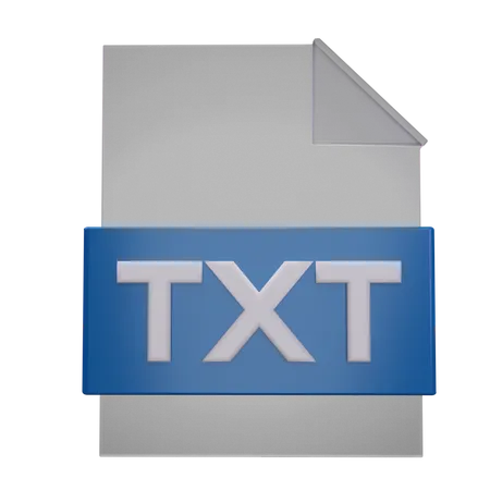 Archivo de texto  3D Icon