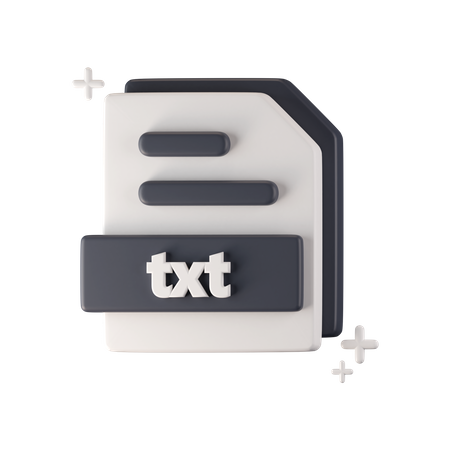 Archivo de texto  3D Icon