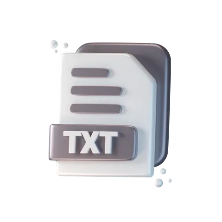 Archivo de texto  3D Icon