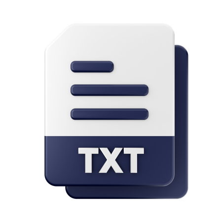 Archivo de texto  3D Icon