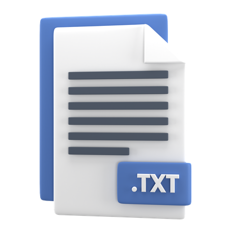 Archivo de texto  3D Icon