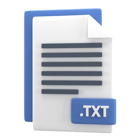 Archivo de texto  3D Icon