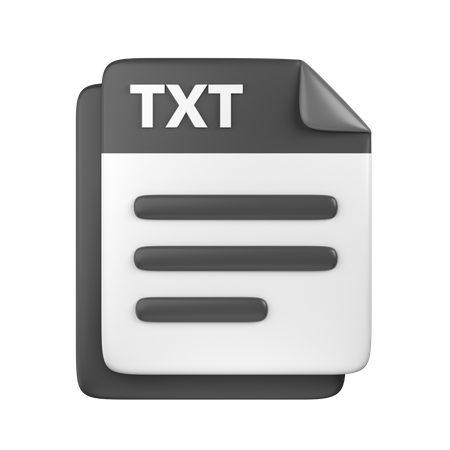 Archivo de texto  3D Icon