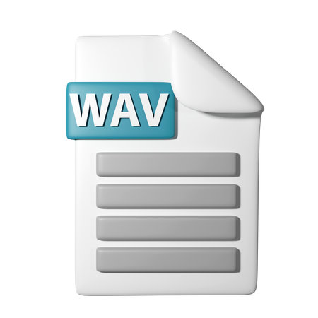 Archivo wav  3D Icon