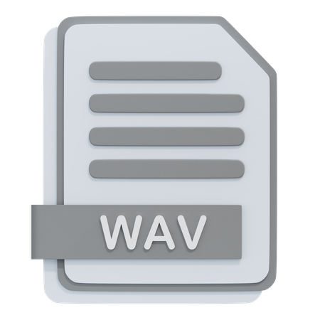 Archivo wav  3D Icon