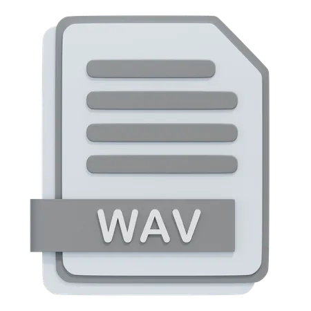 Archivo wav  3D Icon