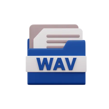 Archivo wav  3D Icon