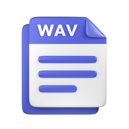 Archivo wav  3D Icon