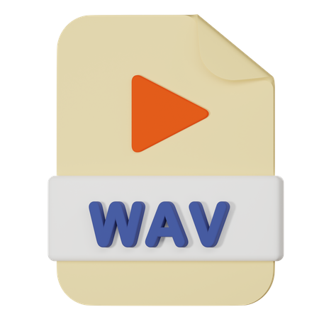 Archivo wav  3D Icon