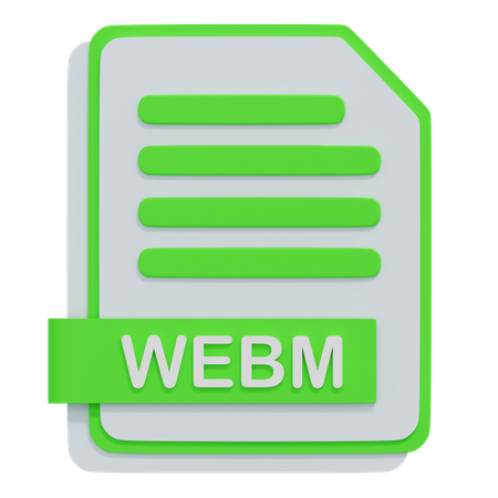 Archivo webm  3D Icon