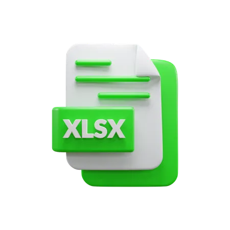 Archivo XLSX  3D Icon