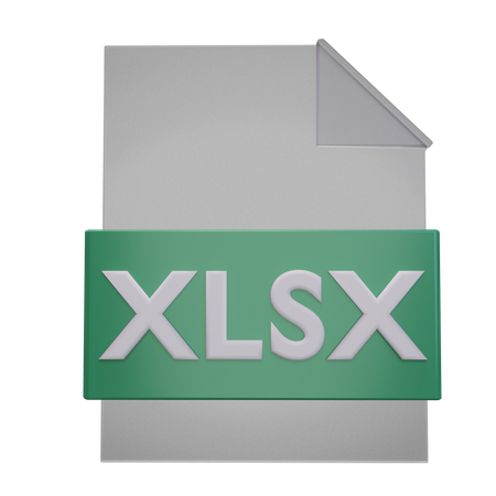 Archivo XLSX  3D Icon