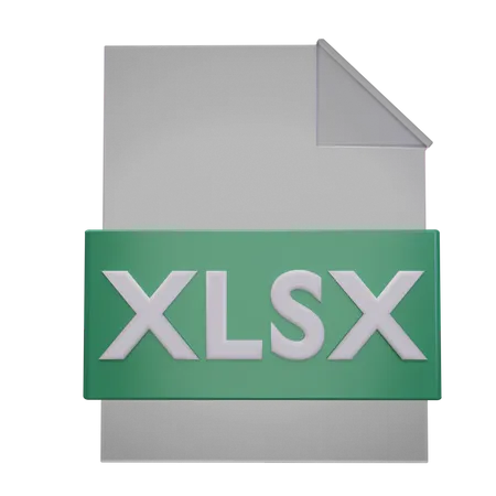 Archivo XLSX  3D Icon