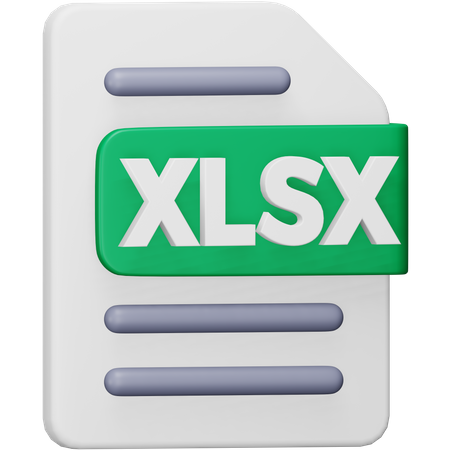 Archivo XLSX  3D Icon