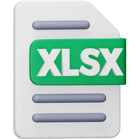 Archivo XLSX  3D Icon