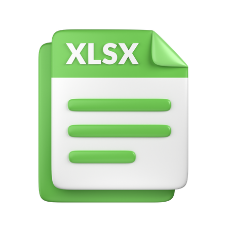 Archivo XLSX  3D Icon